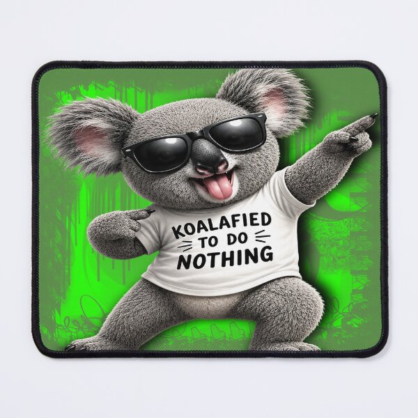 Item preview, Koalafied to Do Nothing – Funny Lazy Koala Graphic designed and sold by mikemuchu.