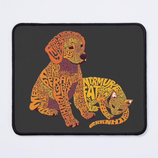 Item preview, Dog and Cat Typography Silhouette Art designed and sold by Violet-Forge.