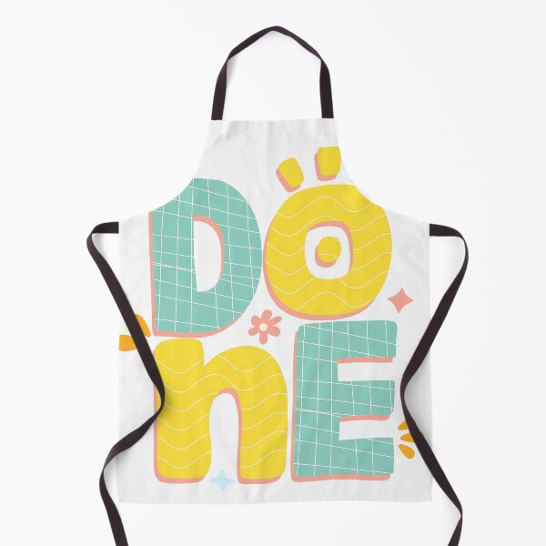 Item preview, "DONE" Retro Groovy Bubble Lettering – Pastel Patterned Typography Illustration designed and sold by BuckaBaby.