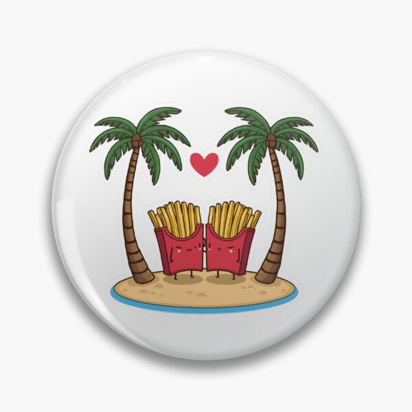 Item preview, Love at First Fry Cute French Fries Couple Sticker | Romantic Food Lover Design designed and sold by Vvmd.