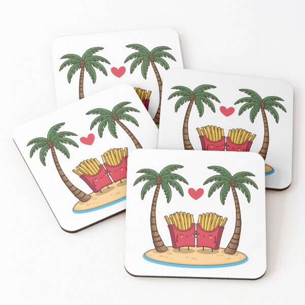 Item preview, Love at First Fry Cute French Fries Couple Sticker | Romantic Food Lover Design designed and sold by Vvmd.