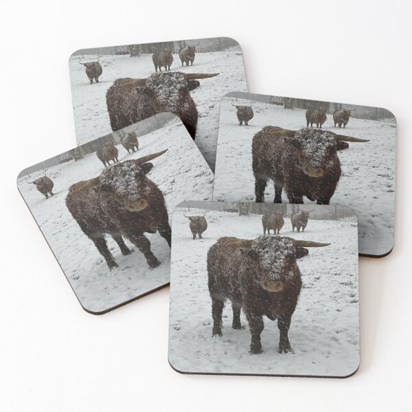 Item preview, Highland Cows in the snow designed and sold by WhatamIdoingnow.