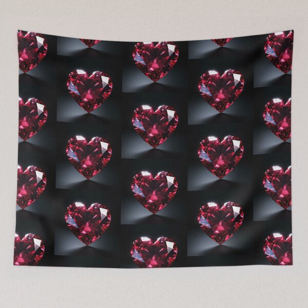 Item preview, Red Sapphire Diamond Heart Design designed and sold by Heavens Blueprint & Designs.