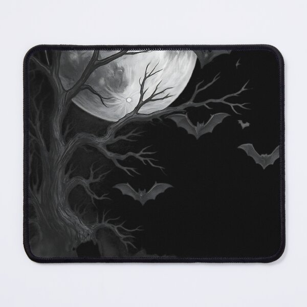 Item preview, Full Moon Spooky Tree and Bats Gothic Night Landscape designed and sold by DarkOriginArts.