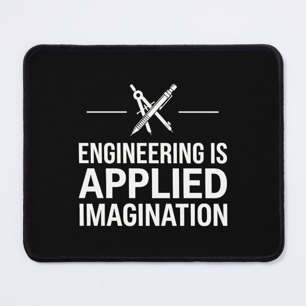 Item preview, Engineering Is Applied Imagination Drafting Tools Typography designed and sold by Amr Darwish Graphic designer.