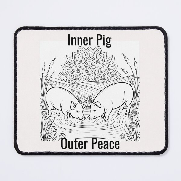 Item preview, Inner Pig. Outer Peace. Funny Pig Mandala Design designed and sold by Malaryk.