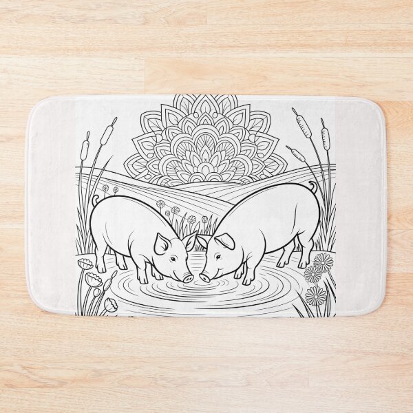 Item preview, Inner Pig. Outer Peace. Funny Pig Mandala Design designed and sold by Malaryk.