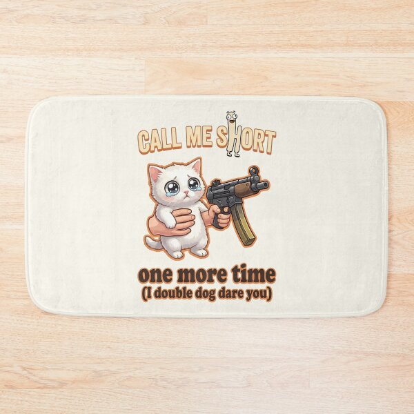 Item preview, Cute Cat With Gun Funny Short Meme designed and sold by RamyGallery.