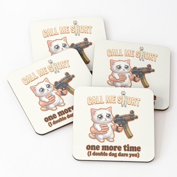 Item preview, Cute Cat With Gun Funny Short Meme designed and sold by RamyGallery.