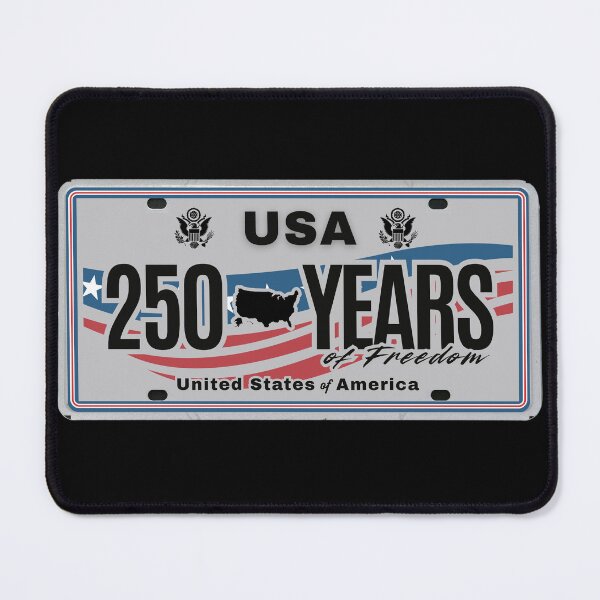 Item preview, USA 250 Years of Freedom License Plate Design — 1776 to 2026 Patriotic Anniversary designed and sold by GFamilyC.