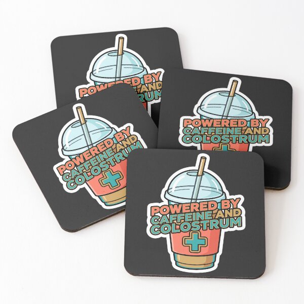 Item preview, Powered By Caffeine And Colostrum Funny Nurse designed and sold by Lucysthoughts.