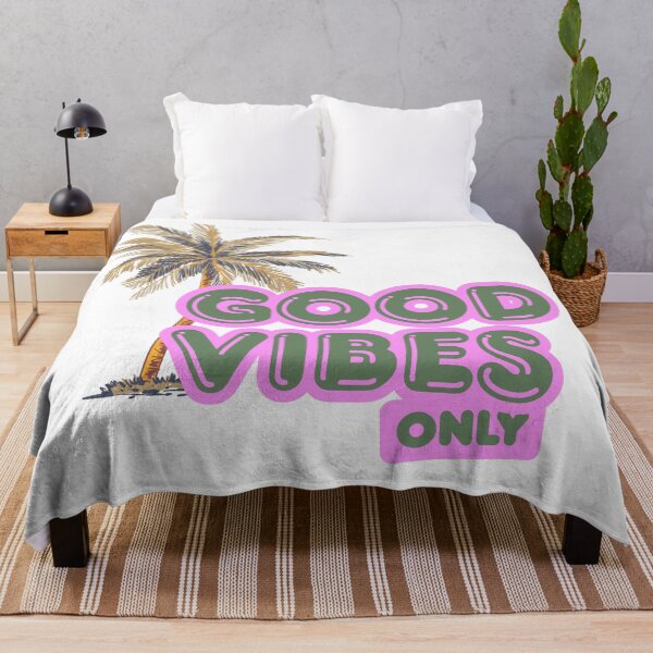 Item preview, Tropical Palm Tree Good Vibes Only Quote designed and sold by BarakahCrafts.