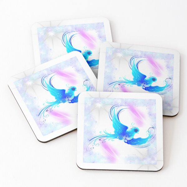 Item preview, Ethereal Blue Phoenix Magical Bird Art designed and sold by DidiDesignShop.