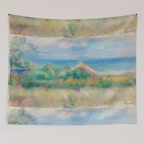 Item preview, Sunlit Coastal Landscape with Sailboats designed and sold by artofuniverse.