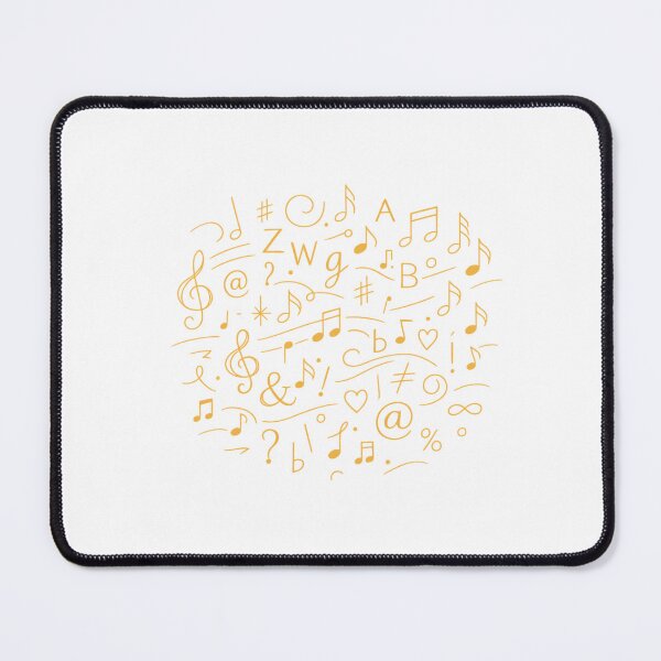 Item preview, Golden Abstract Music Symbols – Premium Minimal Line Art Design designed and sold by Joyfulfabric.
