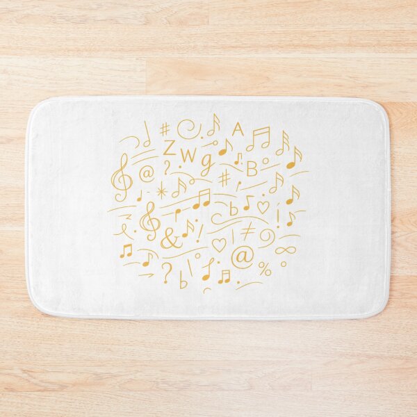 Item preview, Golden Abstract Music Symbols – Premium Minimal Line Art Design designed and sold by Joyfulfabric.
