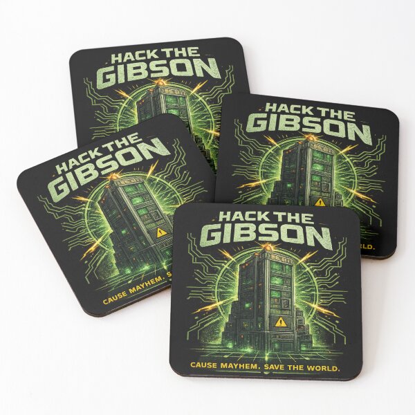 Item preview, Hack the Gibson 90s Cyberpunk Hacker Cult Classic Graphic T-Shirt designed and sold by CerealBoxInk.