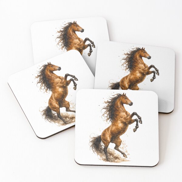 Item preview, Watercolor Rearing Horse designed and sold by OTSC.