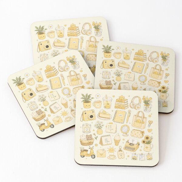 Item preview,  Soft Yellow Aesthetic Lifestyle Doodles  designed and sold by LunaVales.