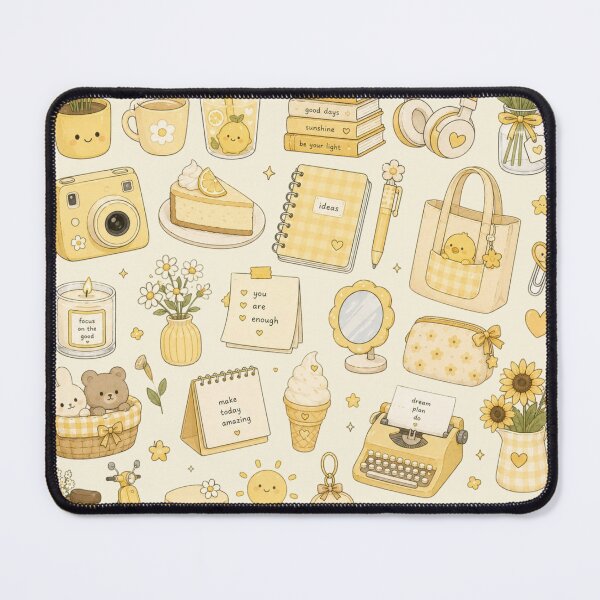Item preview, Soft Yellow Aesthetic Lifestyle Doodles designed and sold by LunaVales.