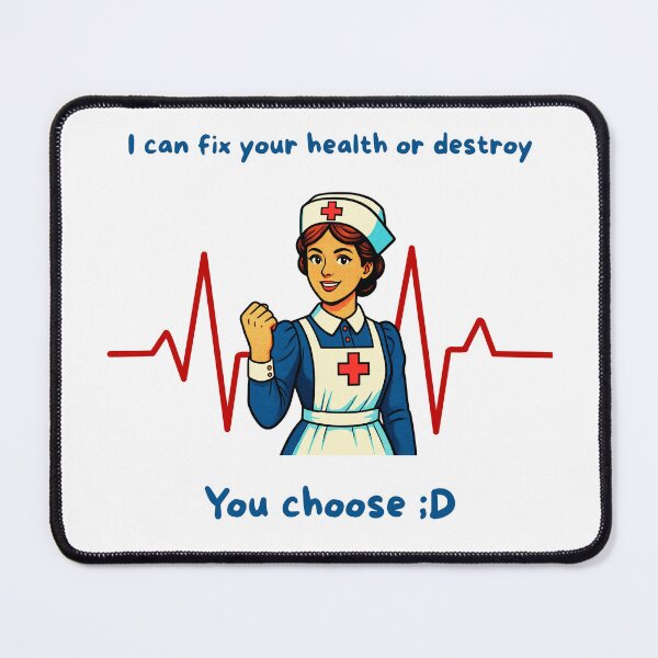 Item preview, Smiling nurse have your life in hands designed and sold by HappyDoodle11.