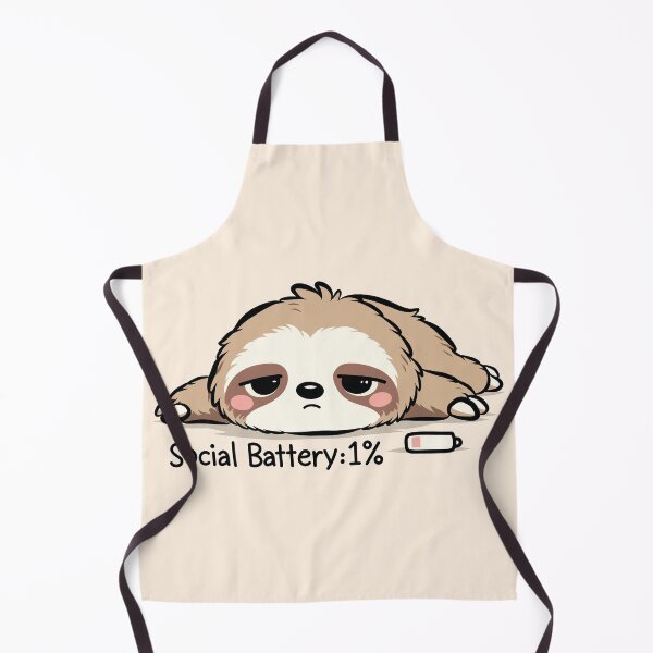 Item preview, Social Battery 1% Sloth | Cute Introvert Sloth | Funny Social Battery Meme designed and sold by Kutiefy-shop.