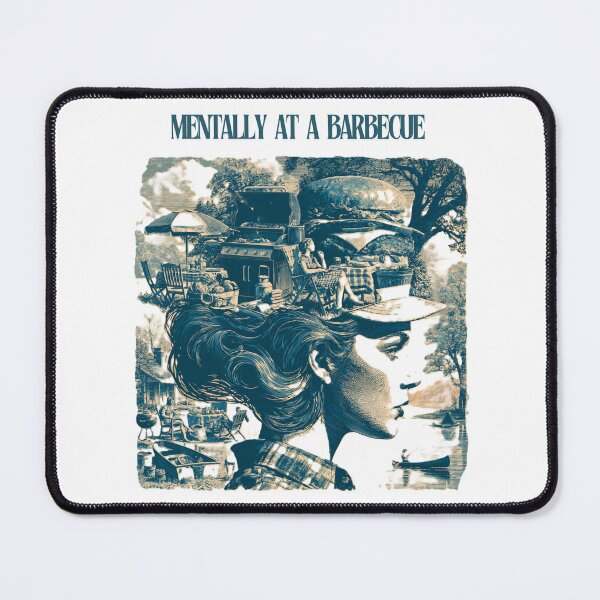 Item preview, Vintage style, mentally at a BBQ funny gift for BBQ lovers designed and sold by BeautyFullMerch.