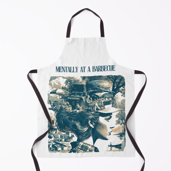 Item preview, Vintage style, mentally at a BBQ funny gift for BBQ lovers designed and sold by BeautyFullMerch.