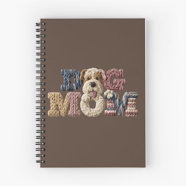 Item preview, Dog Mom Knitted Puppy Typography designed and sold by MegaNovaArt.