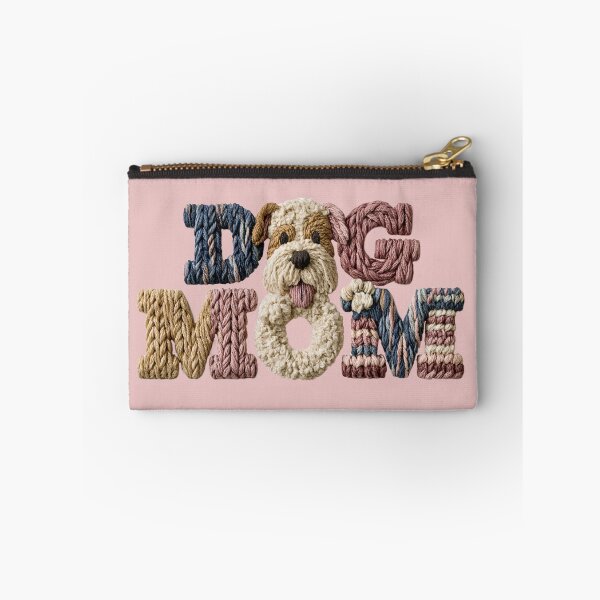 Item preview, Dog Mom Knitted Puppy Typography designed and sold by MegaNovaArt.