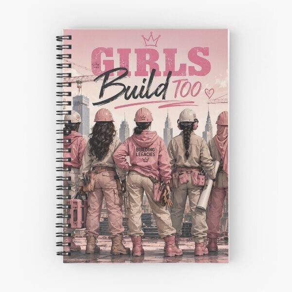 Item preview, Girls Build Too Construction Queen Shirt | Women in Construction Graphic Tee | Female Builder Pink Workwear Design designed and sold by BelievingCreate.