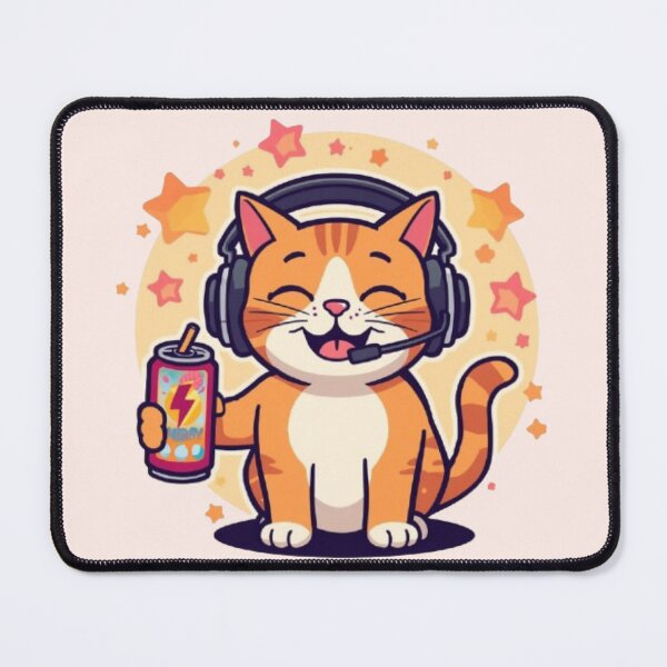 Item preview, Cat Powered Gaming Sticker designed and sold by Stylestickers55.