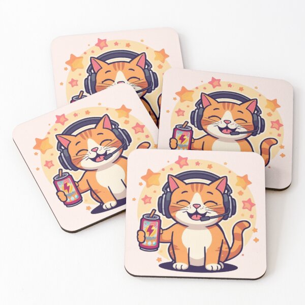 Item preview, Cat Powered Gaming Sticker designed and sold by Stylestickers55.