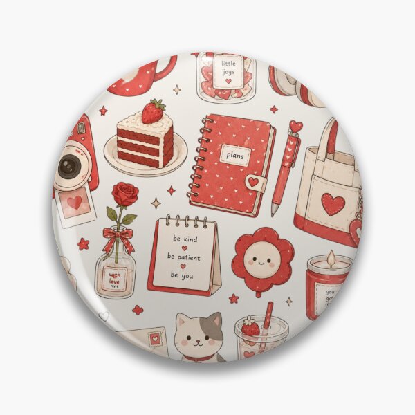 Item preview, Soft Red Aesthetic Lifestyle Doodles  designed and sold by LunaVales.