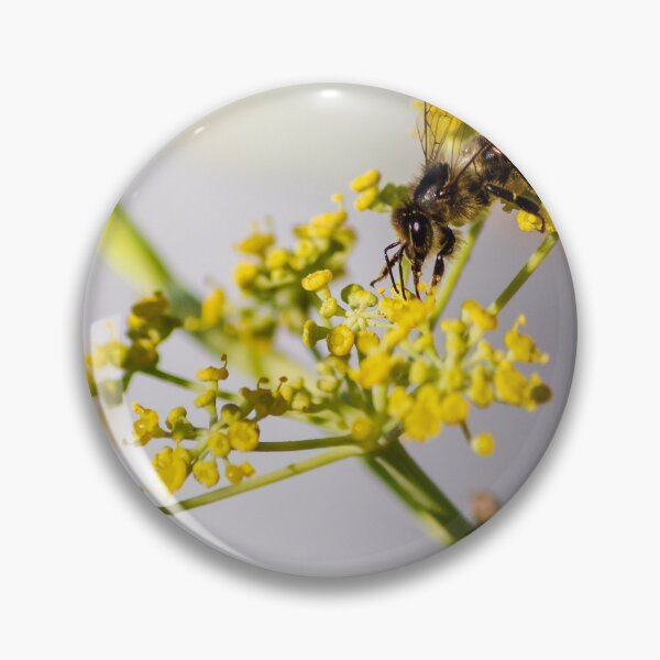 Item preview, Honeybee Pollinating Yellow Wildflower Close-Up Macro Photography Of Bee On Blossom designed and sold by Nmallia.