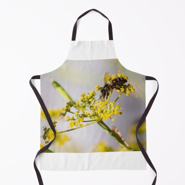 Item preview, Honeybee Pollinating Yellow Wildflower Close-Up Macro Photography Of Bee On Blossom designed and sold by Nmallia.