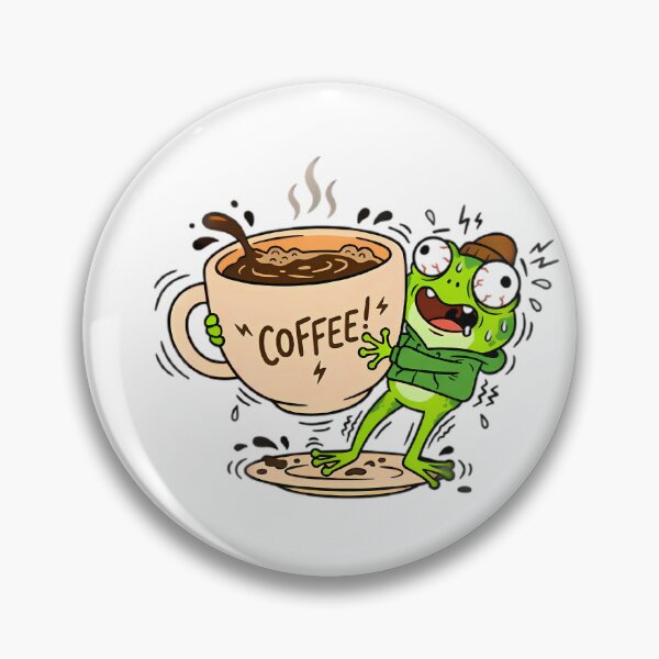 Item preview, Crazy Frog Hugging Giant Coffee Cup Screaming designed and sold by Linework Studio.