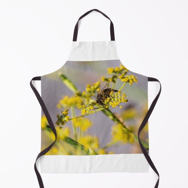 Item preview, Honeybee Pollinating Yellow Wildflower Close-Up Macro Photography Of Bee On Blossom designed and sold by Nmallia.