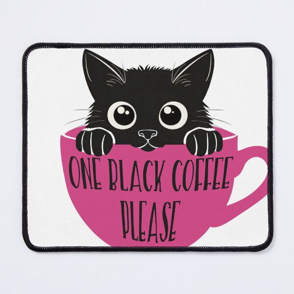 Item preview, Pink Black Cat in Mug Coffee Lover designed and sold by Pinecone Place.