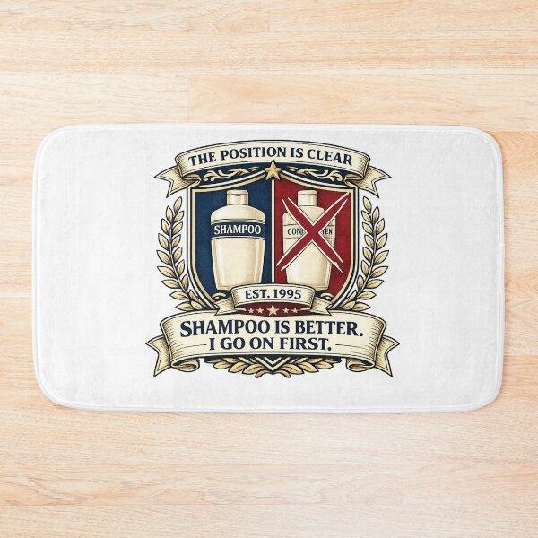 Item preview, Shampoo Is Better. I Go On First. — Funny 90s Comedy Parody Shower Shirt designed and sold by CerealBoxInk.