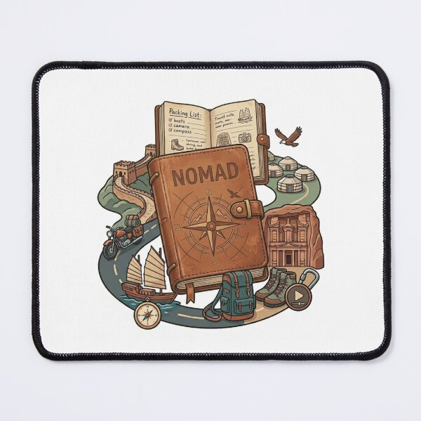 Item preview, Nomad Travel Journal Sticker - World Explorer Wanderlust Adventure designed and sold by venus-st.