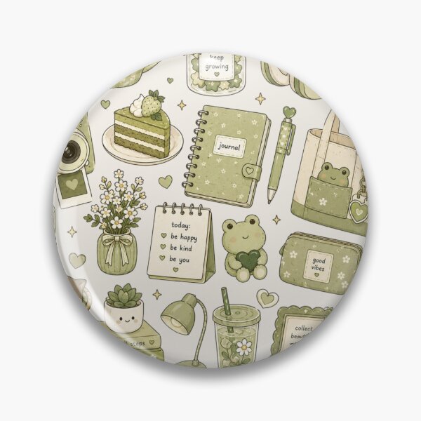 Item preview, Soft Green Aesthetic Lifestyle Doodles  designed and sold by LunaVales.