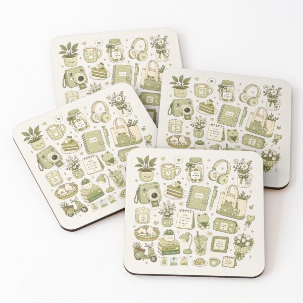 Item preview, Soft Green Aesthetic Lifestyle Doodles  designed and sold by LunaVales.