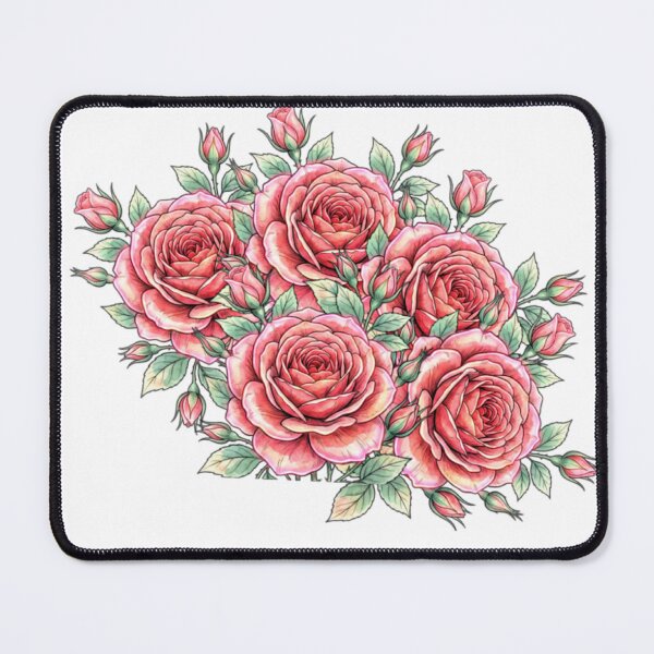 Item preview, Vintage Pink Rose Bouquet Floral Illustration | Romantic Botanical Flower Art designed and sold by Bismillah-Najah.
