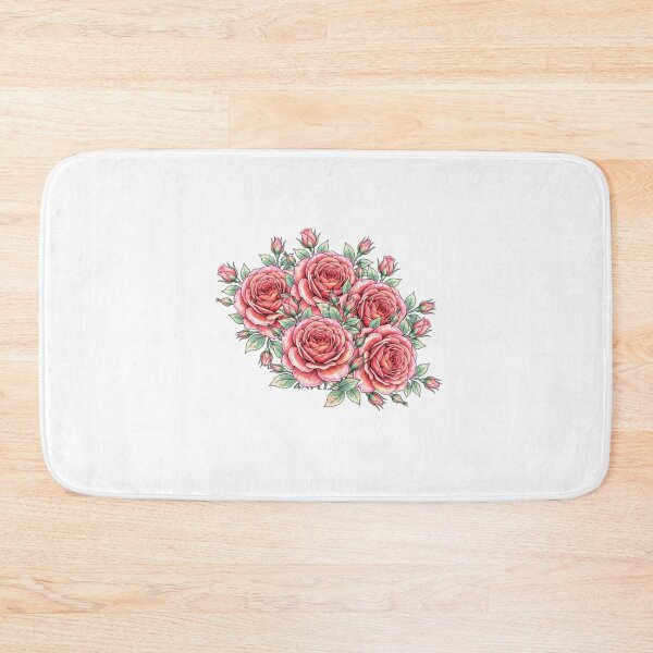Item preview, Vintage Pink Rose Bouquet Floral Illustration | Romantic Botanical Flower Art designed and sold by Bismillah-Najah.