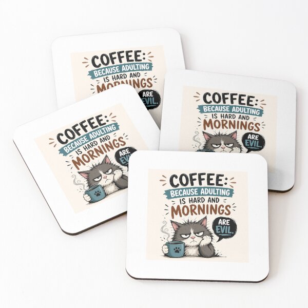 Item preview, Funny Cat Coffee Lover Quote designed and sold by SamJane23.