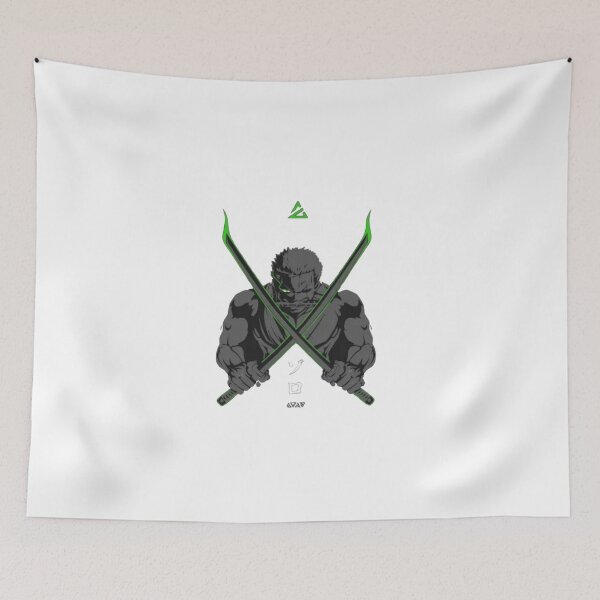 Item preview, Cross Sword Silhouette Green Glowing Muscle Warrior designed and sold by Deviantfant.