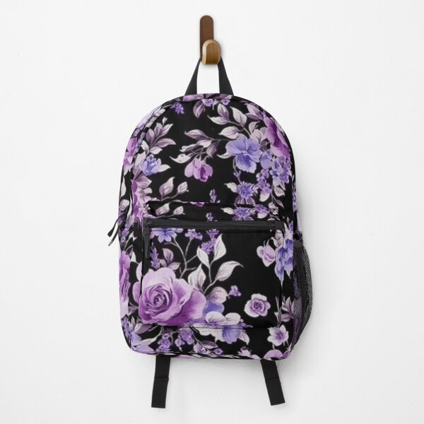 Item preview, Purple Rose Midnight Garden Floral Pattern designed and sold by INKRebelGraphic.