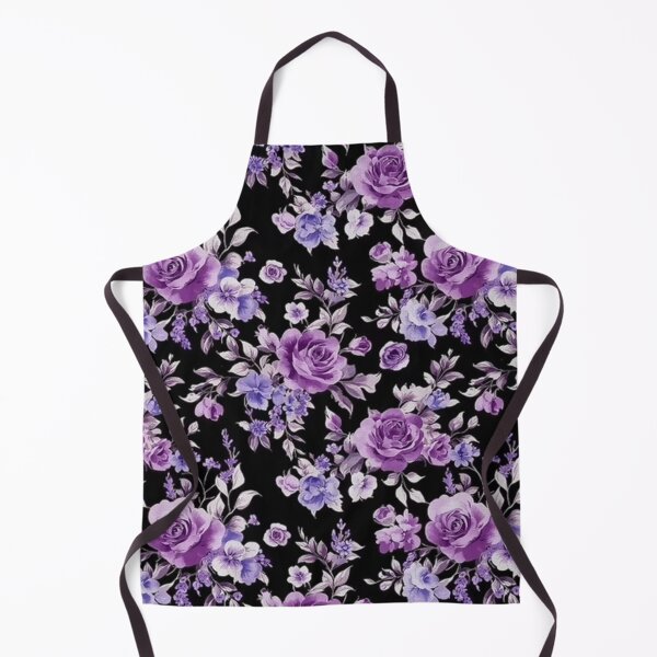Item preview, Purple Rose Midnight Garden Floral Pattern designed and sold by INKRebelGraphic.