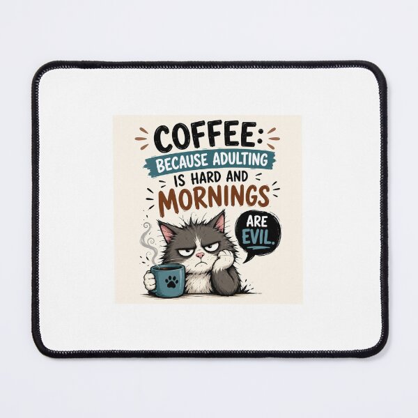 Item preview, Funny Cat Coffee Lover Quote designed and sold by SamJane23.